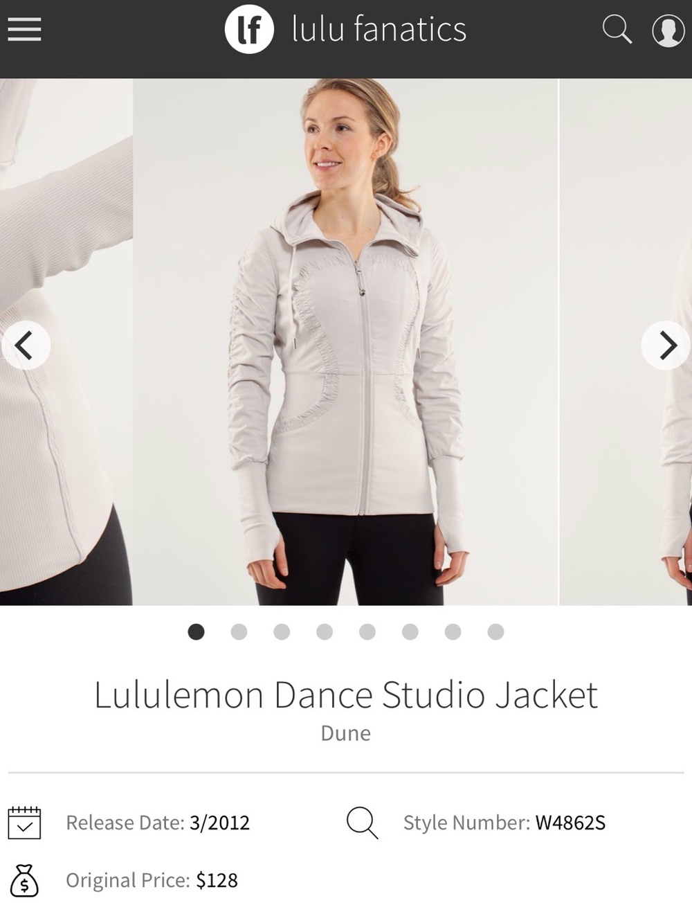 Rare Vintage Lululemon Dance Studio Jacket Dune 2012 Release Collector Piece